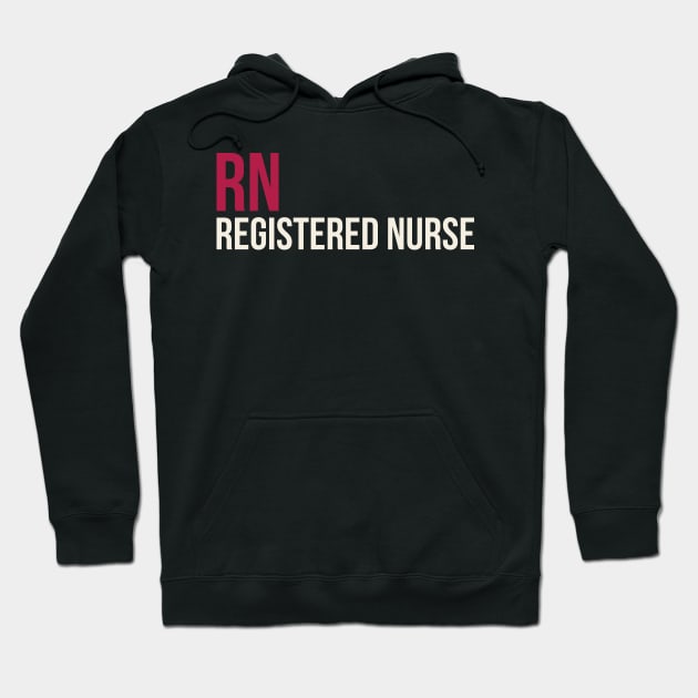 Red RN Hoodie by midwifesmarket